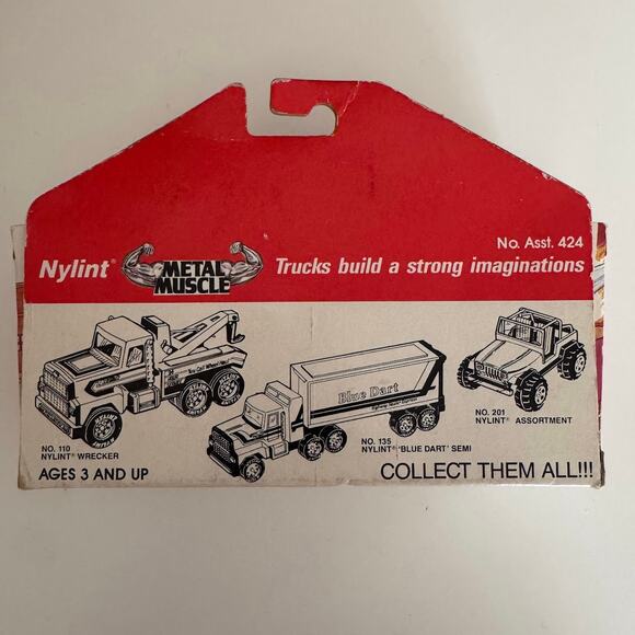 Vintage Metal Muscle By Nylint Red Firetruck Firefighters #424 Steel Tough - Picture 6 of 7